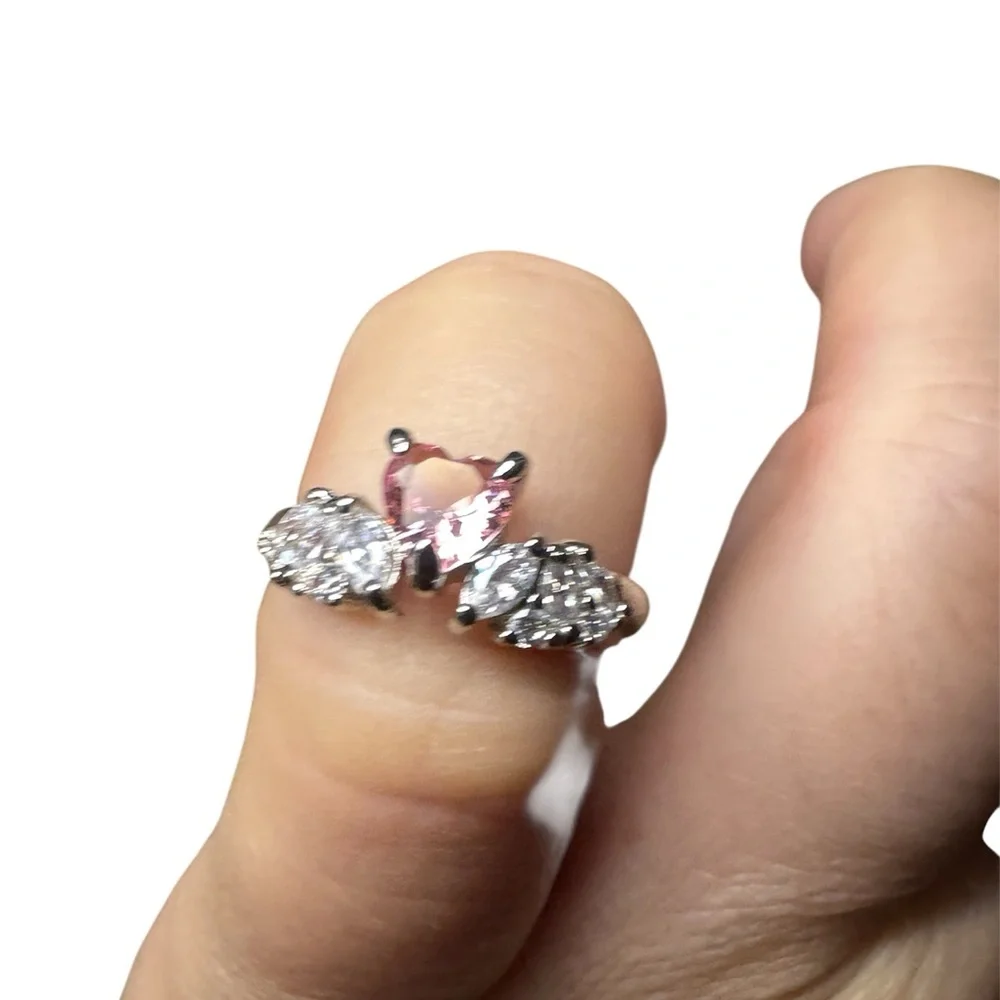 Bomb Party Kids Adjustable Ring Rhodium Plated